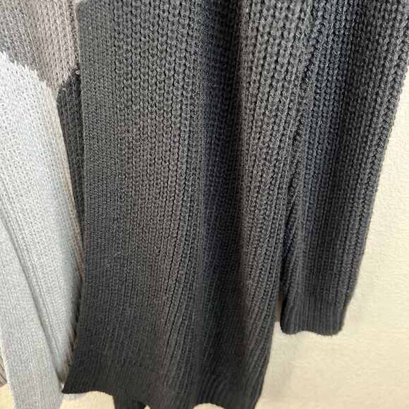 I.N. studio womens Sweater Cardigan Duster Open Front Colorblocked Petite Medium - Picture 6 of 16